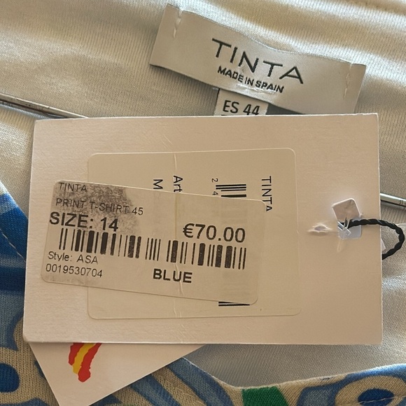 NWT Women’s Tinta Made in Spain Longsleeve Multi Color Top Size 14 - Picture 8 of 9